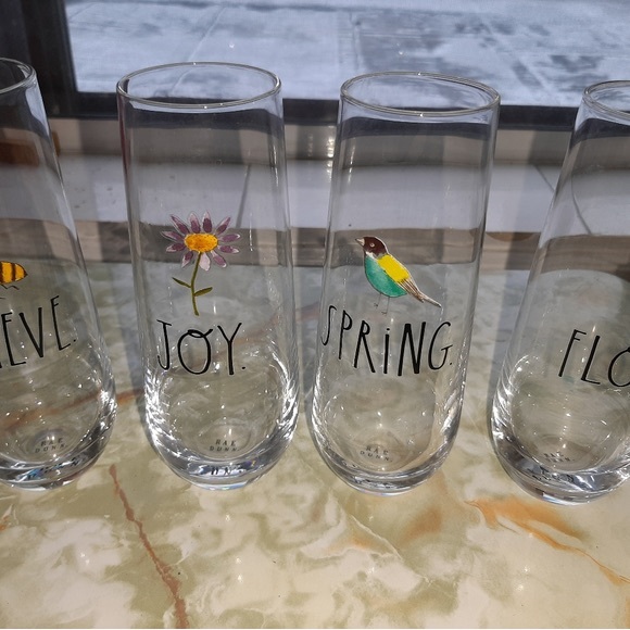 Set of 4 rae dunn glasses - Picture 2 of 3